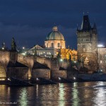 Prague: Charles Bridge by night